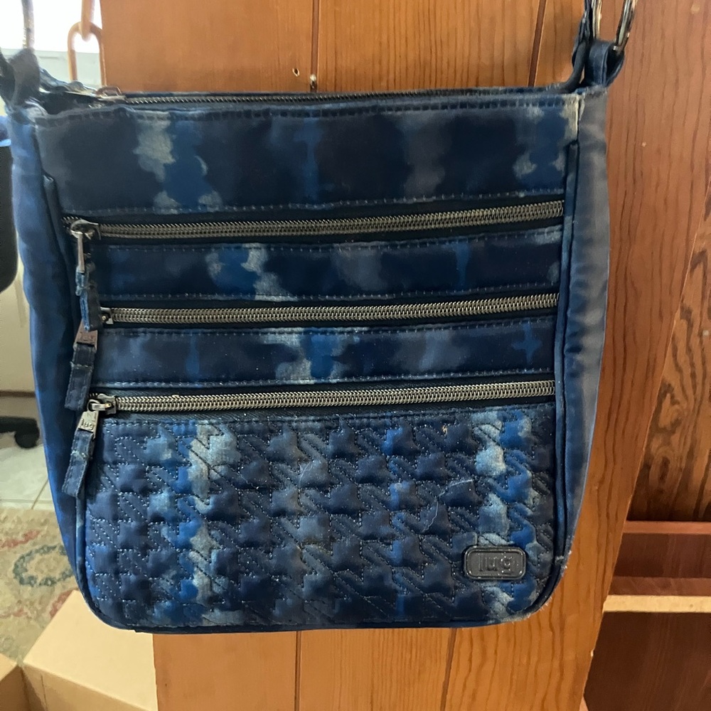 Lug Breezer Crossbody Bag/ Purse in Shibori Blue